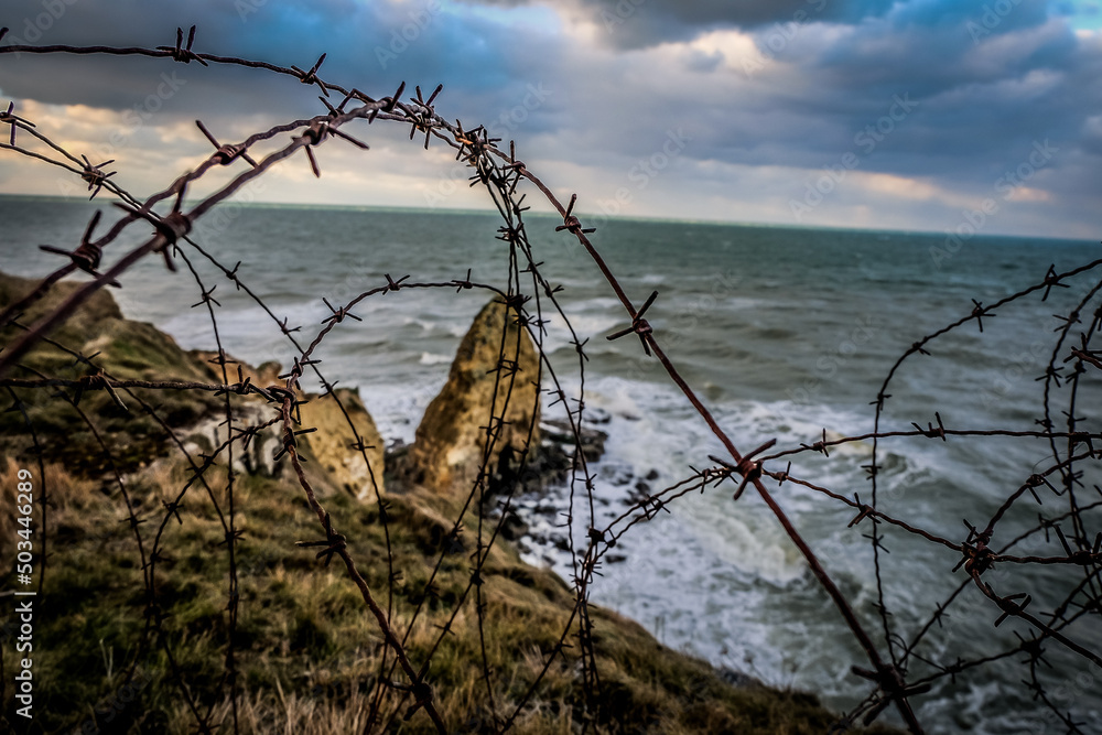 Naklejka premium Rocher de la Pointe du Hoc