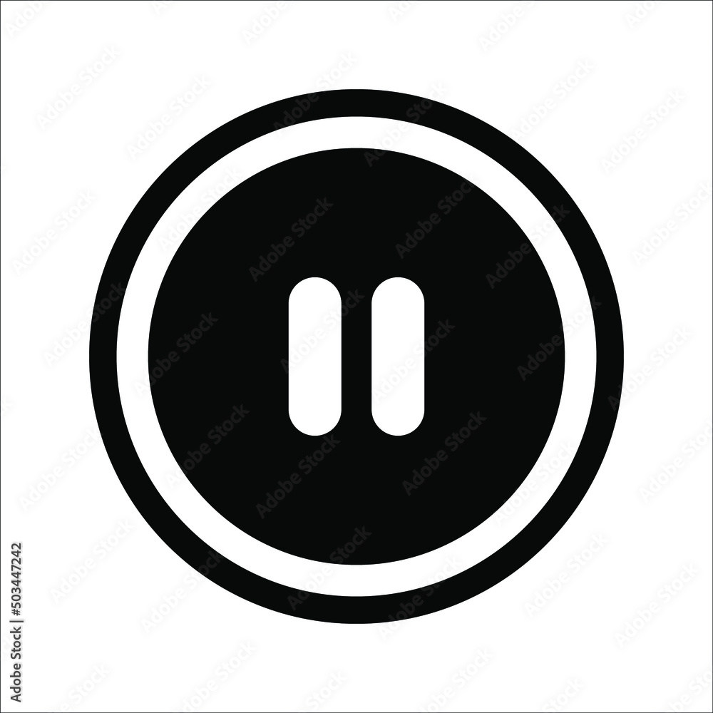 Pause icon, vector illustration. Flat design style. vector pause icon illustration on white background, pause icon Eps10. pause icon graphic symbol vector design. Pause icon, vector illustration. Flat design style. vector pause icon illustration on white background, pause icon Eps10. pause icon graphic symbol vector design.