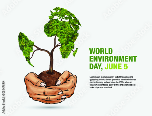 World Environment day concept, eco friendly design, june 5