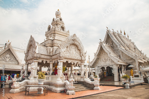 Wat Ming Muang white temple in Nan province, Thailand