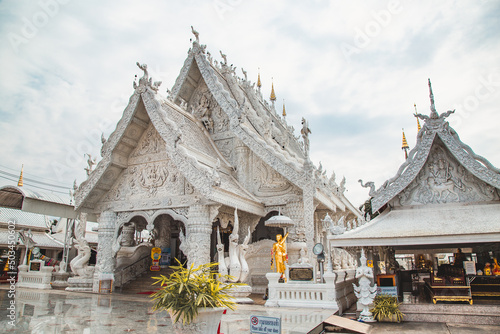 Fotografie Wat Ming Muang white temple in Nan province, Thailand