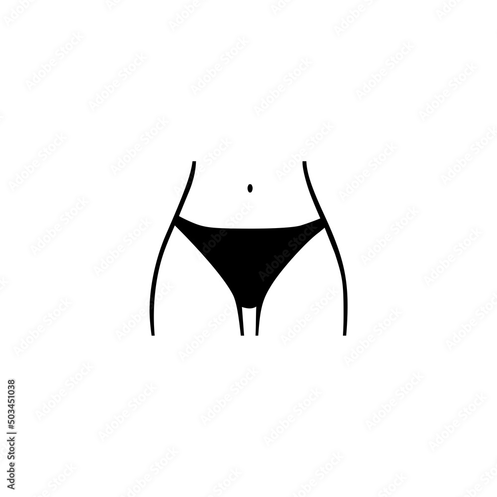 Underpants tanga lingerie icon isolated on white