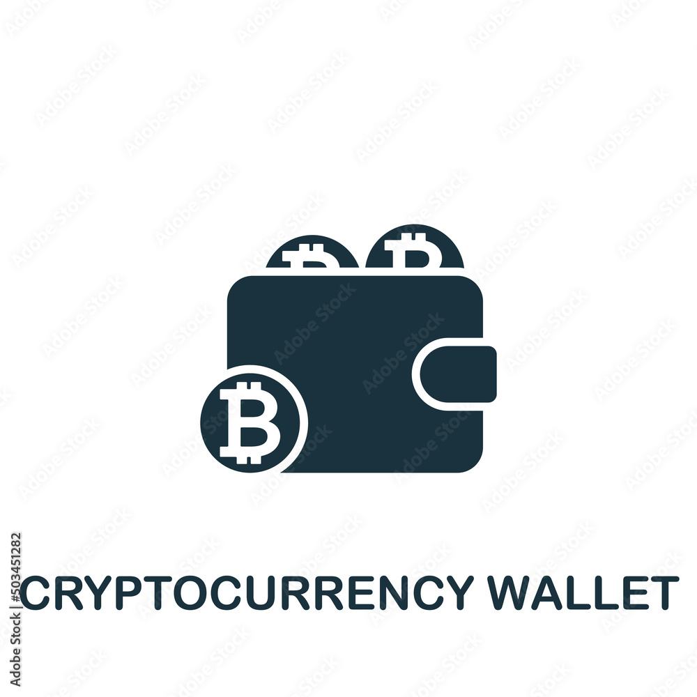 Cryptocurrency Wallet icon. Monochrome simple Cryptocurrency icon for templates, web design and infographics Cryptocurrency Wallet icon. Monochrome simple Cryptocurrency icon for templates, web design and infographics
