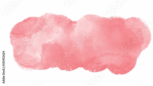 Pink watercolor background for your design, watercolor background concept, vector.