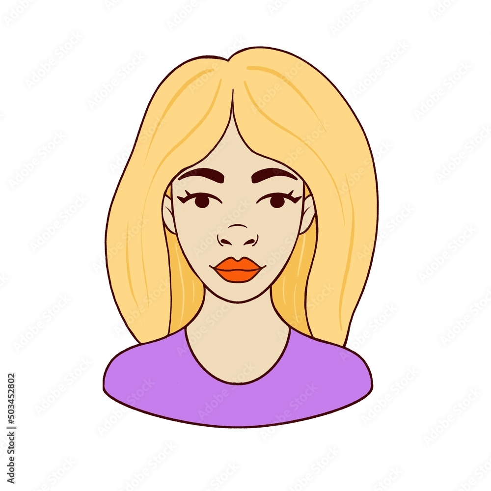 Avatar of a girl of European appearance Avatar of a girl of European appearance