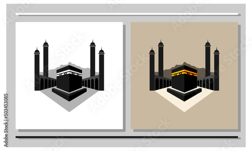 Illustration of the Kaaba in Mecca, a special place for Muslims