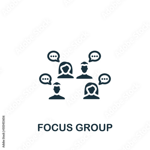 Focus Group icon. Monochrome simple Digital Marketing icon for templates, web design and infographics