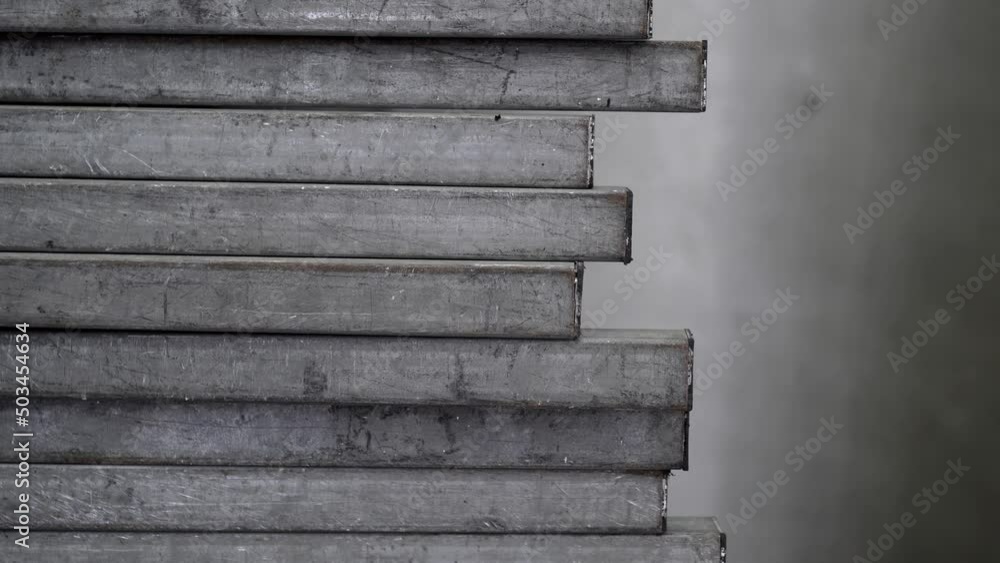 Metal recyclables are neatly arranged. Appearance is old. Metal recyclables are neatly arranged. Appearance is old.