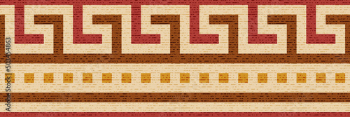 Geometric ethnic pattern, border, vector design, seamless pattern