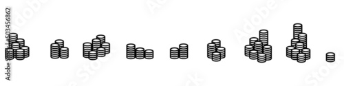 Money vector icon set. Coin illustration symbol collection. bonus sign or logo.