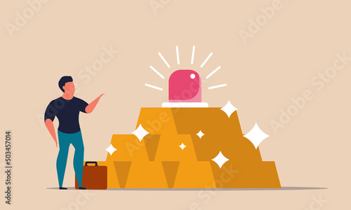 Emergency funds unexpected and expenses finance. Support investment problem and salary vector illustration concept. Bankruptcy situation and economy deposit troubles. Budget loan and uncertainty