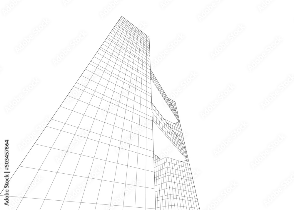 3d rendered illustration of a building