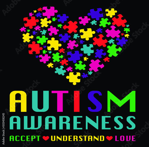 Autism Awareness Vector Illustrations, Autism Awareness t shirt design