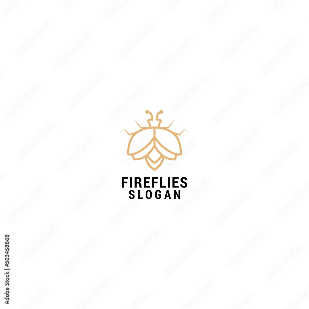 Firefly logo icon design template. premium vector