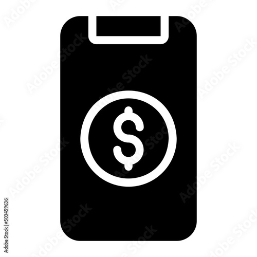 online payment glyph icon