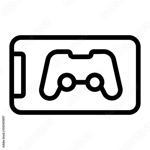 mobile game line icon