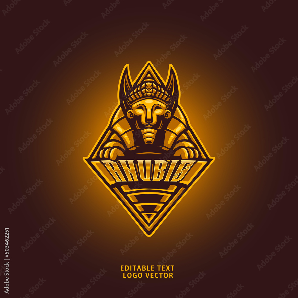 egypt god anubis mascot logo vector template egypt god anubis mascot logo vector template
