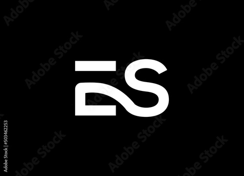 Initial Letter ES Logo Template Design