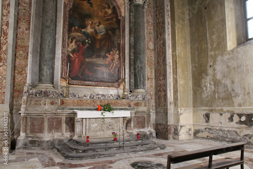 Murais de parede baroque church (san nicolo all'arena) in catania in sicily (italy)
