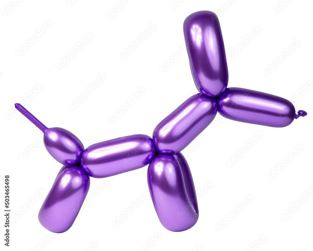 Balloon dog party model isolated on the white background Balloon dog party model isolated on the white background