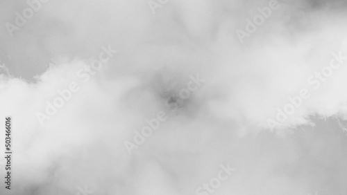 Thick black smoke on white background