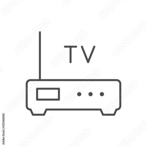 TV box line outline icon