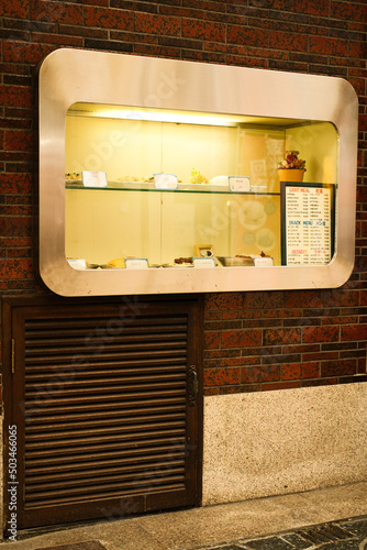 喫茶店の店頭食品サンプル