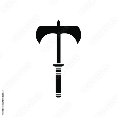 Ax vector icon set. poleaxe illustration sign collection. weapon symbol or logo.