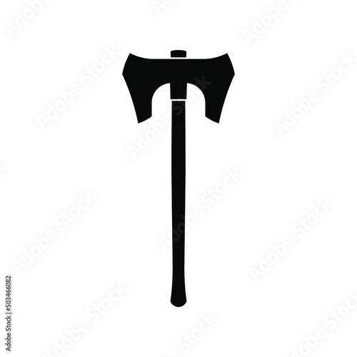 Ax vector icon set. poleaxe illustration sign collection. weapon symbol or logo.
