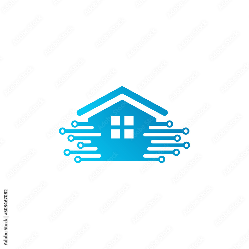 unique smart house logo design