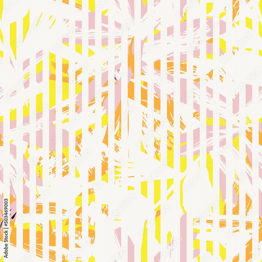 Floral Striped Seamless Pattern Design Floral Striped Seamless Pattern Design