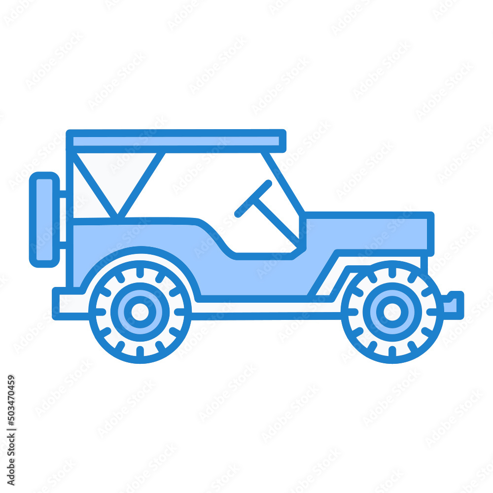 Army Jeep Icon Design