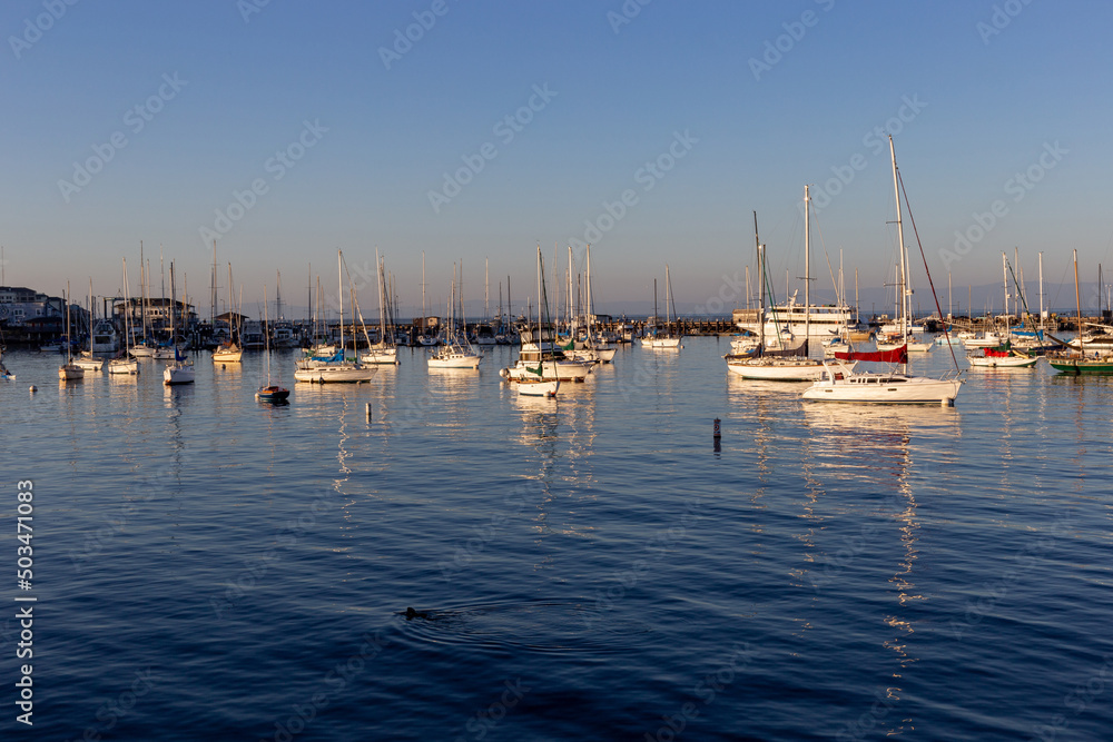 Fototapeta premium A view on marina with boats