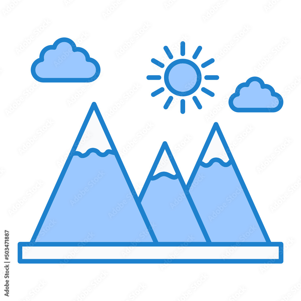 Mountains Icon Design Mountains Icon Design