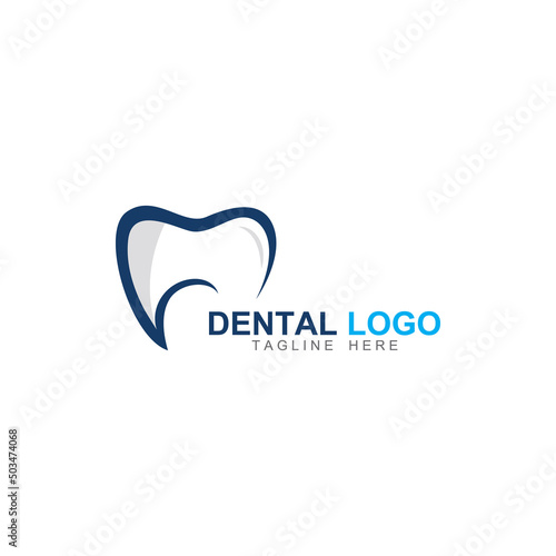 Dental logo, logo for dental health, and logo for dental care. Using a template illustration vector design concept