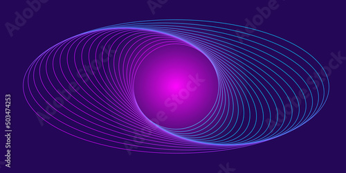 Spiral sound wave rhythm line dynamic abstract vector background. vector eps 10