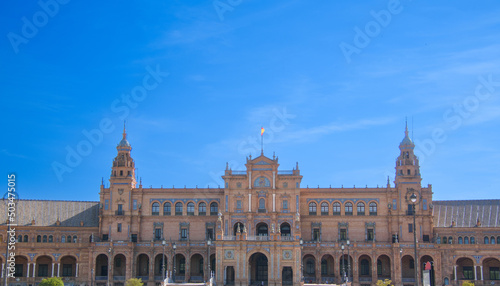 The magnificent Plaza de Espana in the city of Seville in Andalusia