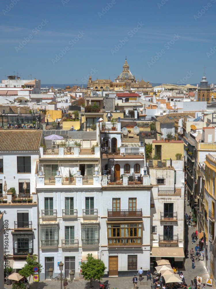 View of the Town of Seville in Andalusia, Spain
