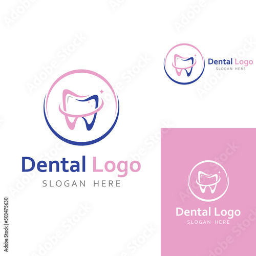 Dental logo, logo for dental health, and logo for dental care. Using a template illustration vector design concept © Muji76 ijum13719@gma