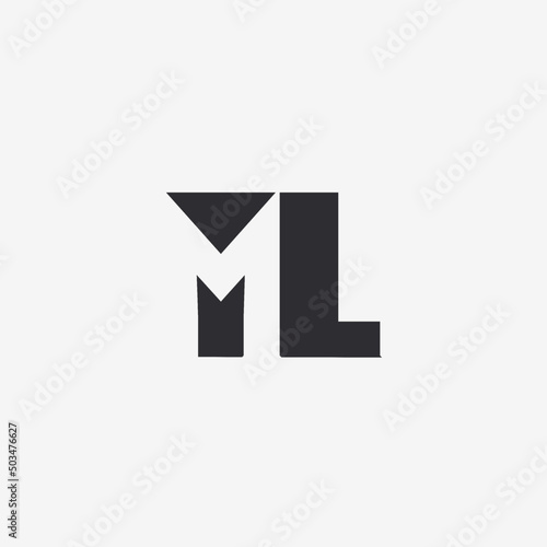 Initial letter ML monogram logo template design