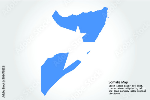 Somalia Map stripes. Vector illustration Color on White Backgound