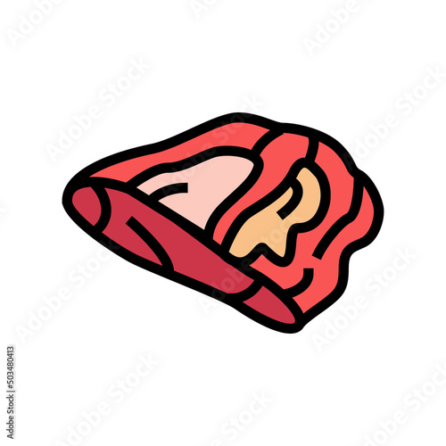 brisket beef meat color icon vector. brisket beef meat sign. isolated symbol illustration