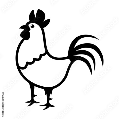 ceylon junglefowl vector icon design, Poultry farming symbol, Meat or Eggs Production Sign, Protein and farmyard equipment stock illustration, red junglefowl Chicken Concept