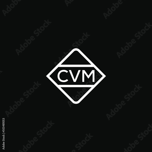  CVM letter design for logo and icon.CVM monogram logo.vector illustration with black background. photo