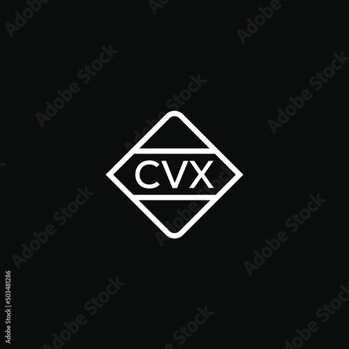  CVX letter design for logo and icon.CVX monogram logo.vector illustration with black background. photo