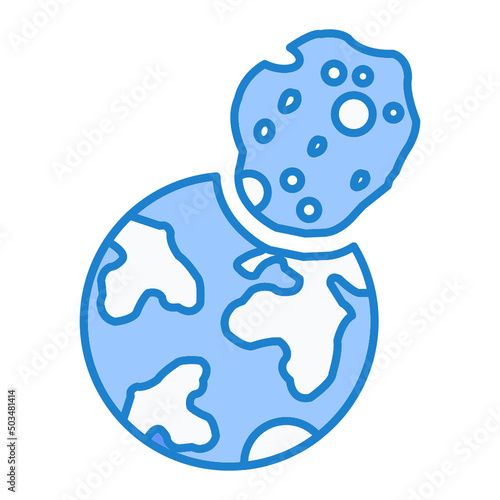 Planet Collision Icon Design