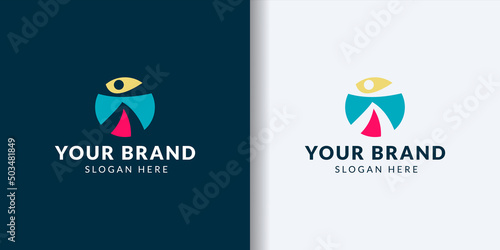 Human social, unity, together, connection, relation logo design template.