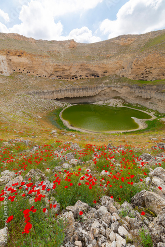 Çıralı Obruğu is in Akviran Plateau in the northwest of Yenikent Subdistrict in Karapınar district of Konya. photo