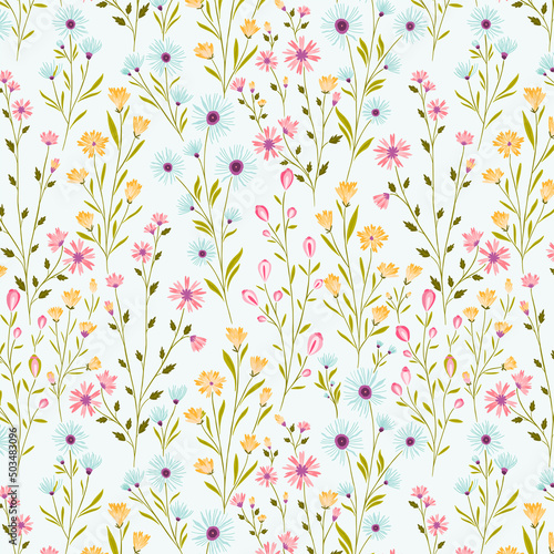 Pastel Wild Flowers Garden Pattern