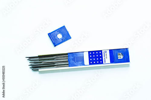 Εκτύπωση καμβά View of mechanical pencil lead refills isolated on white background